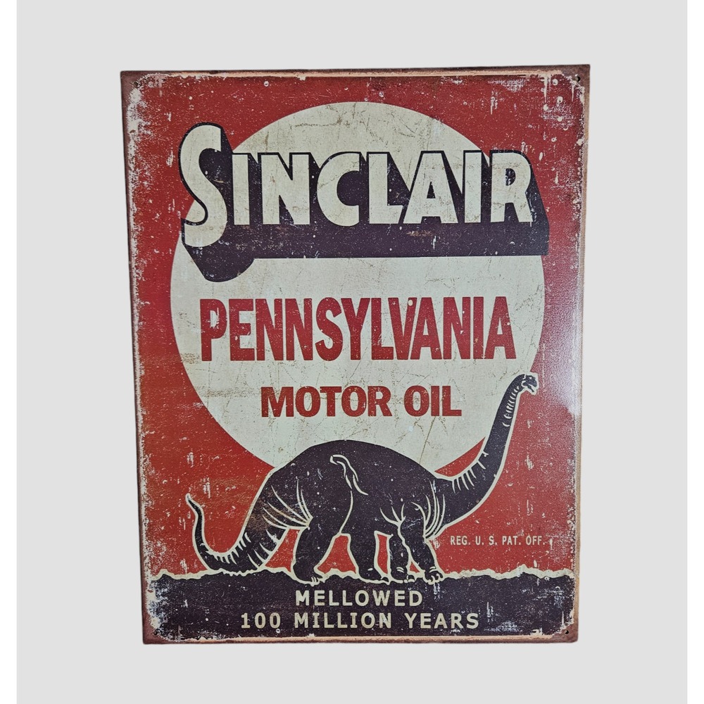 Sinclair Pennsylvania Motor Oil Decorative Metal Tin Sign USA Made Vintage